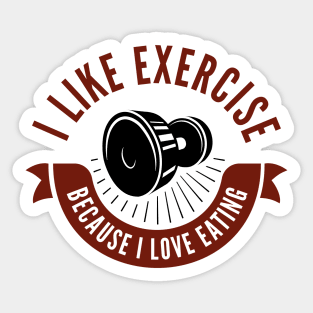 I Like Exercise Sticker